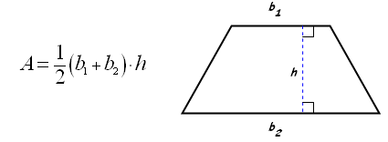 Area of a trapezoid formula