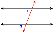 corresponding angles bottom left
