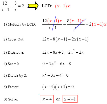 Solve Rational Equations with GradeA