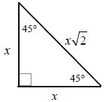 45-45-90 right triangle formula