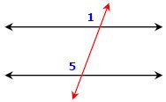 corresponding angles top left