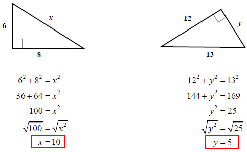 Pythagorean Theorem Examples